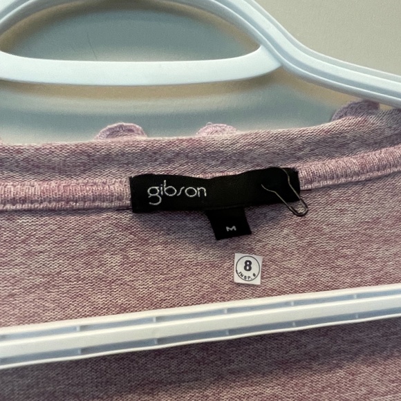 NWT Gibson Ruffled Edge Raglan Pullover - Picture 3 of 6